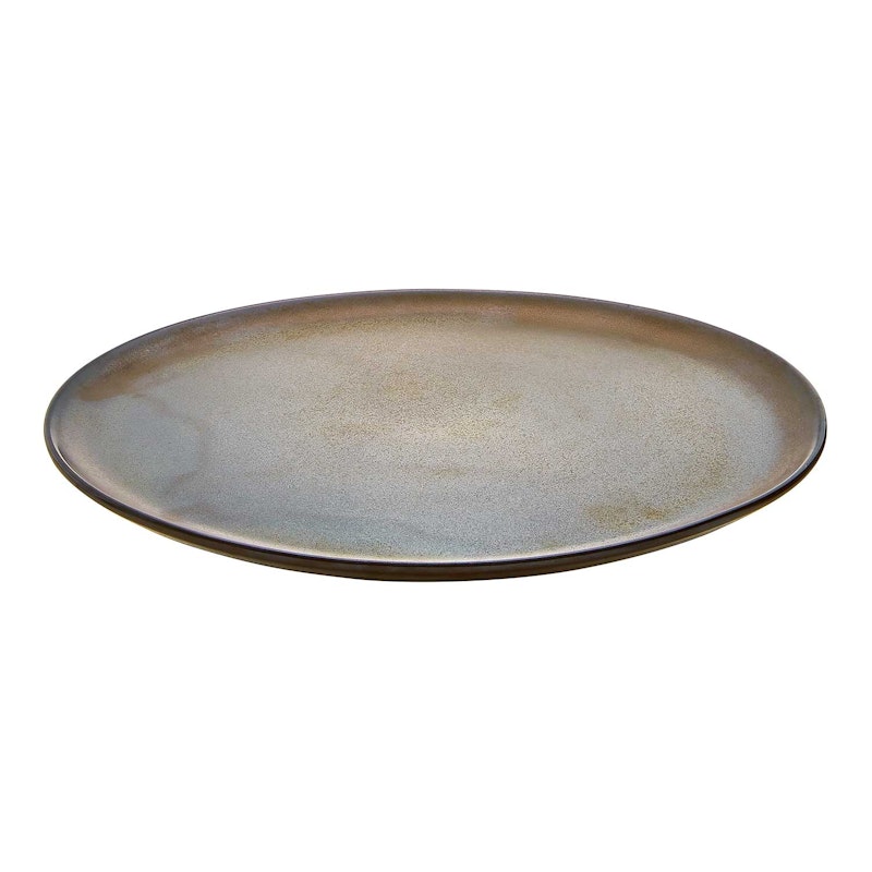 Raw Plate 23 cm, Metallic Brown