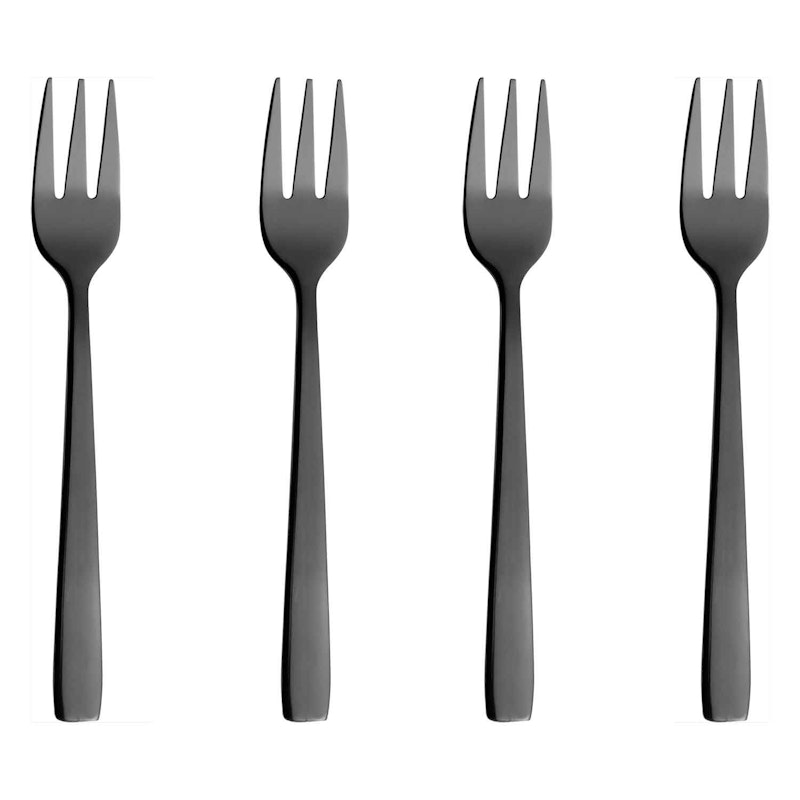 Raw Cake Fork 4 Pcs, Black