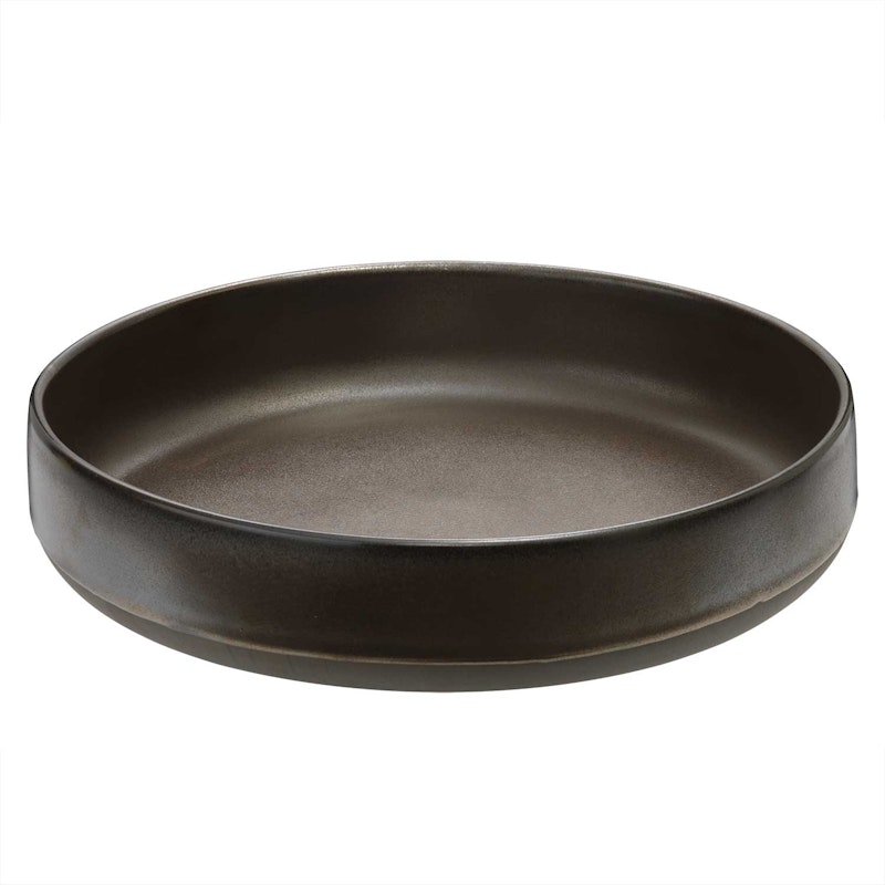 Raw Serving Bowl 30 cm, Metallic Brown