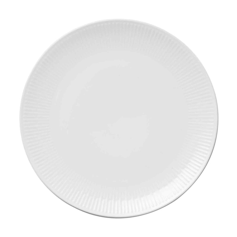 Relief Plate Ø27cm 4-Pcs, White