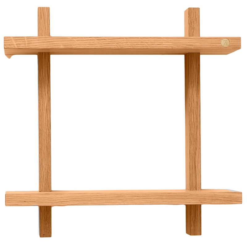 Treat Wall Shelf Double 34x34 cm, Oiled Oak