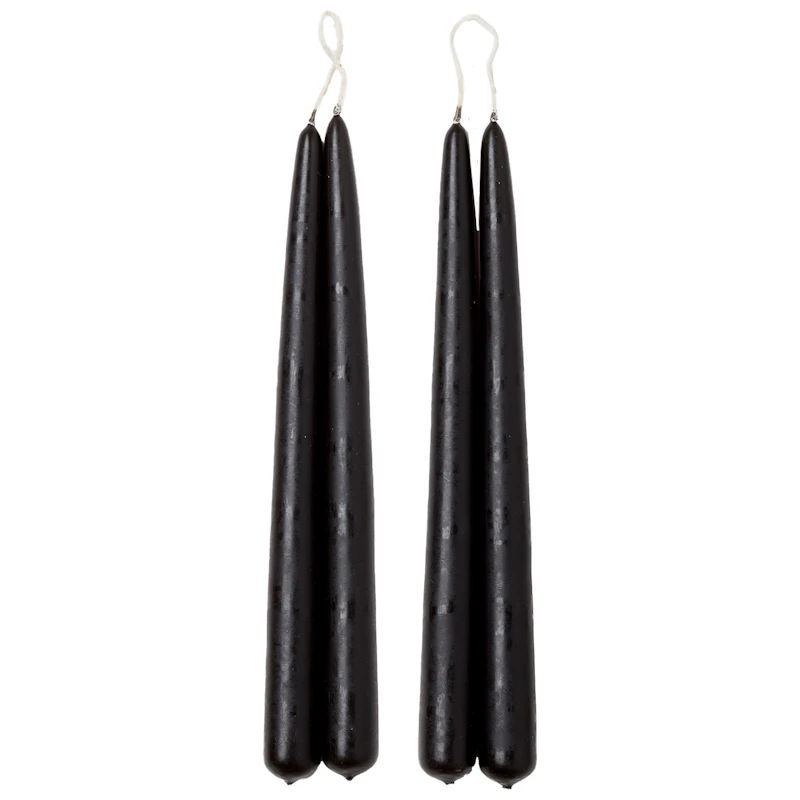 Blossom Candles 4-pack, Black