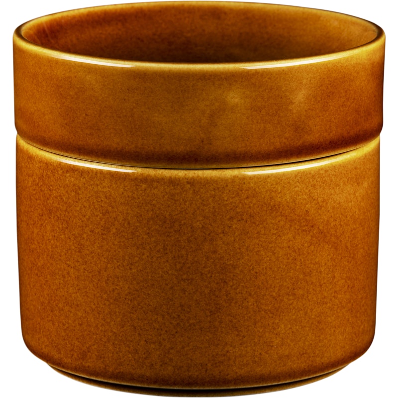 Kirnu decorative jar 11x10cm glossy brown