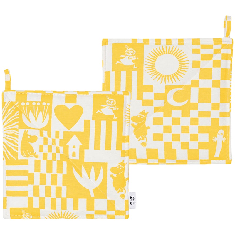 Moomin Pot Holder Party 2-pack, Yellow