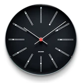 Bankers Wall Clock Black, 210 mm from Arne Jacobsen | RoyalDesign 