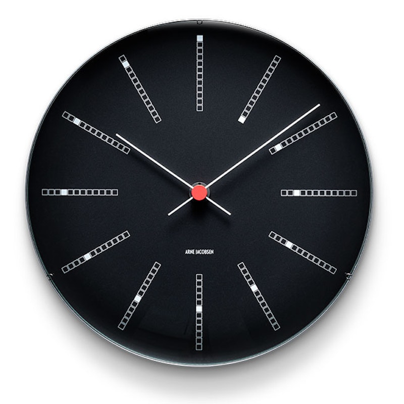 Bankers Wall Clock Black, 210 mm from Arne Jacobsen | RoyalDesign