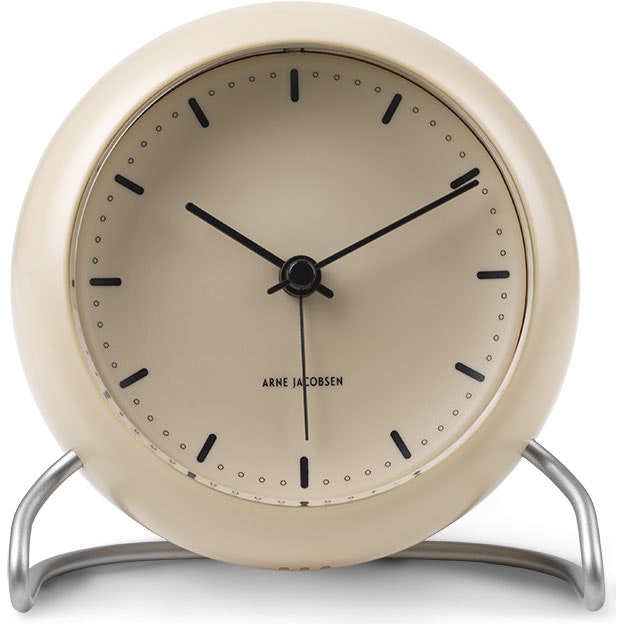 City Hall Table Clock, Sandy Beige from Arne Jacobsen