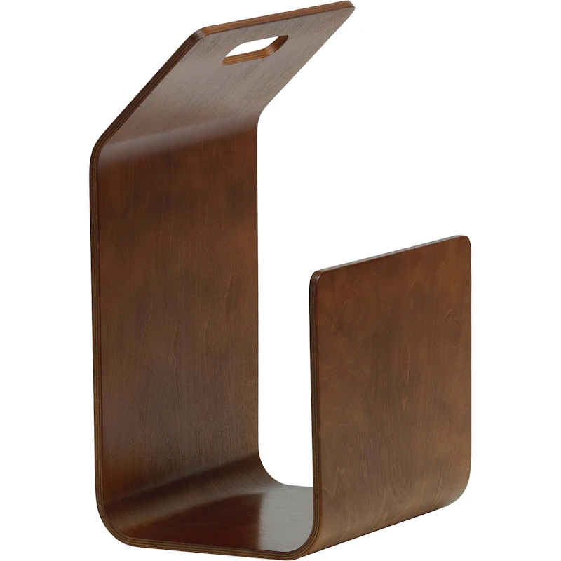 Kanto Magazine Shelf / Firewood Storage, Walnut Stained | RoyalDesign