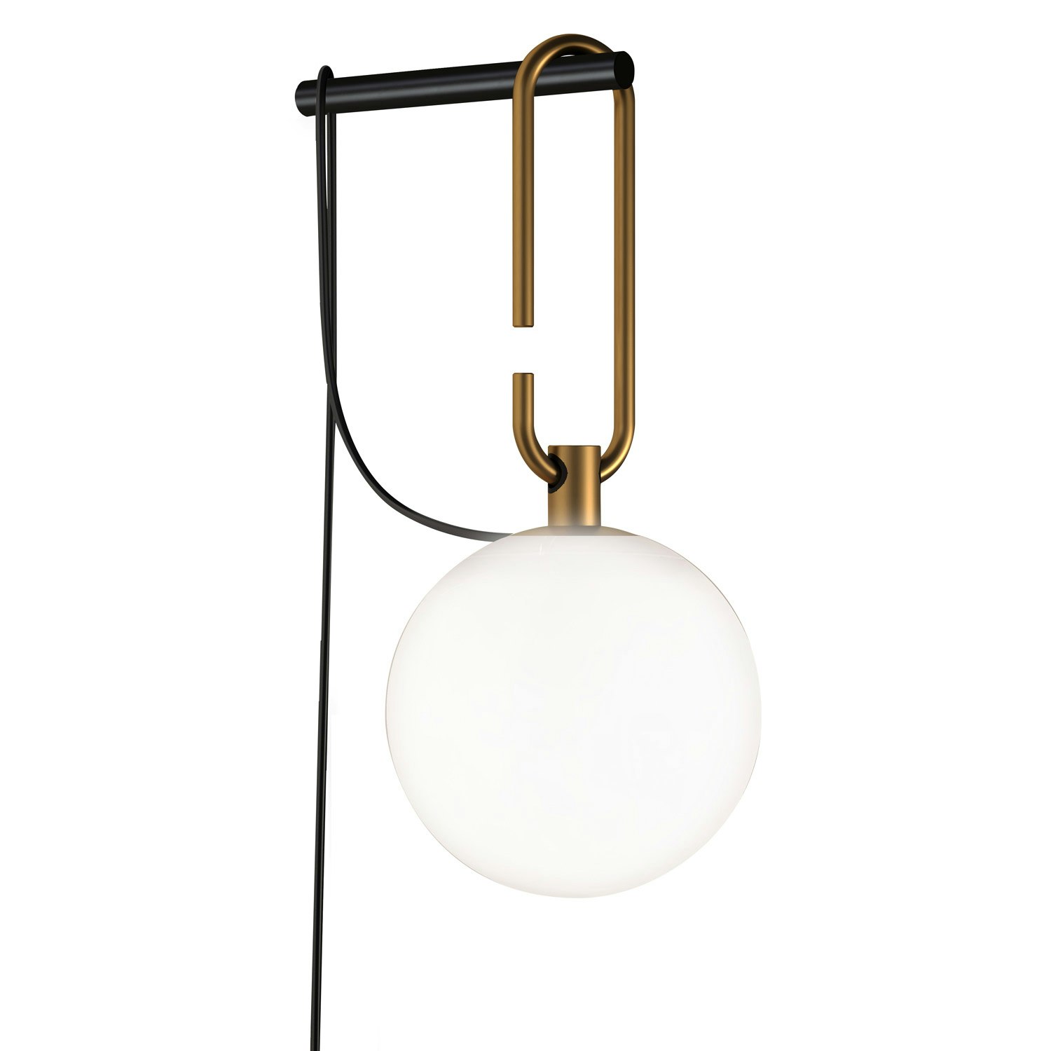 NH Wall Lamp, Black / Brass