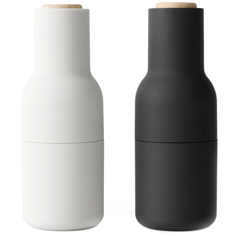 Bottle Grinder Spice Mill 2-pack, Ash / Carbon / Beech