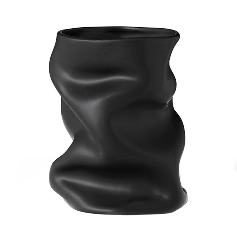 Collapse Vase 20 cm, Black