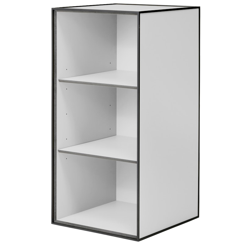 Frame 70 Side Table With 2 Shelves, Light Grey