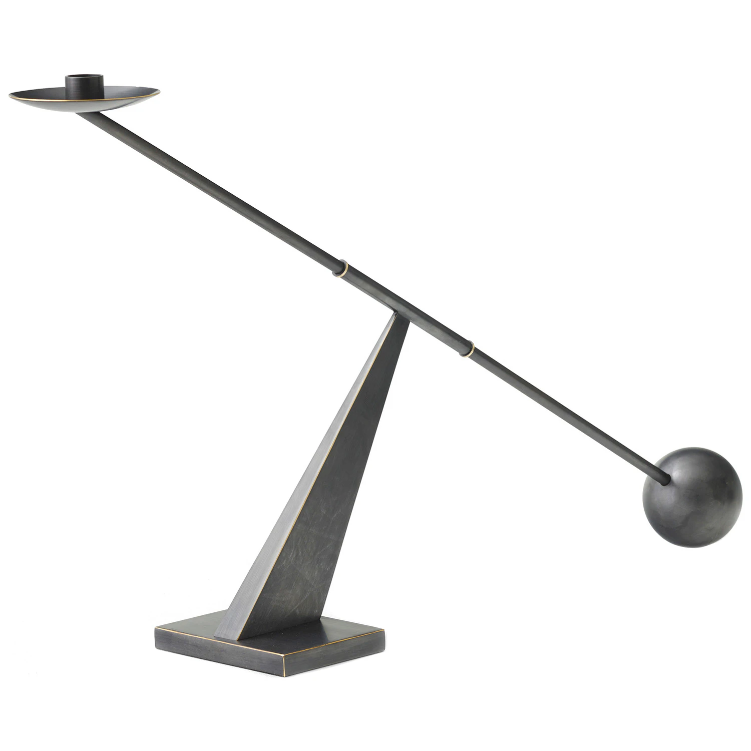 Interconnect Candlestick, Bronzed Brass | RoyalDesign