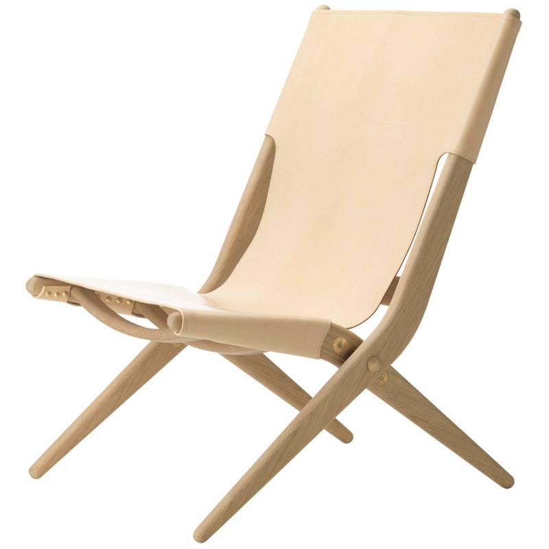Saxe Lounge Chair, Soaped Oak / Natural Leather