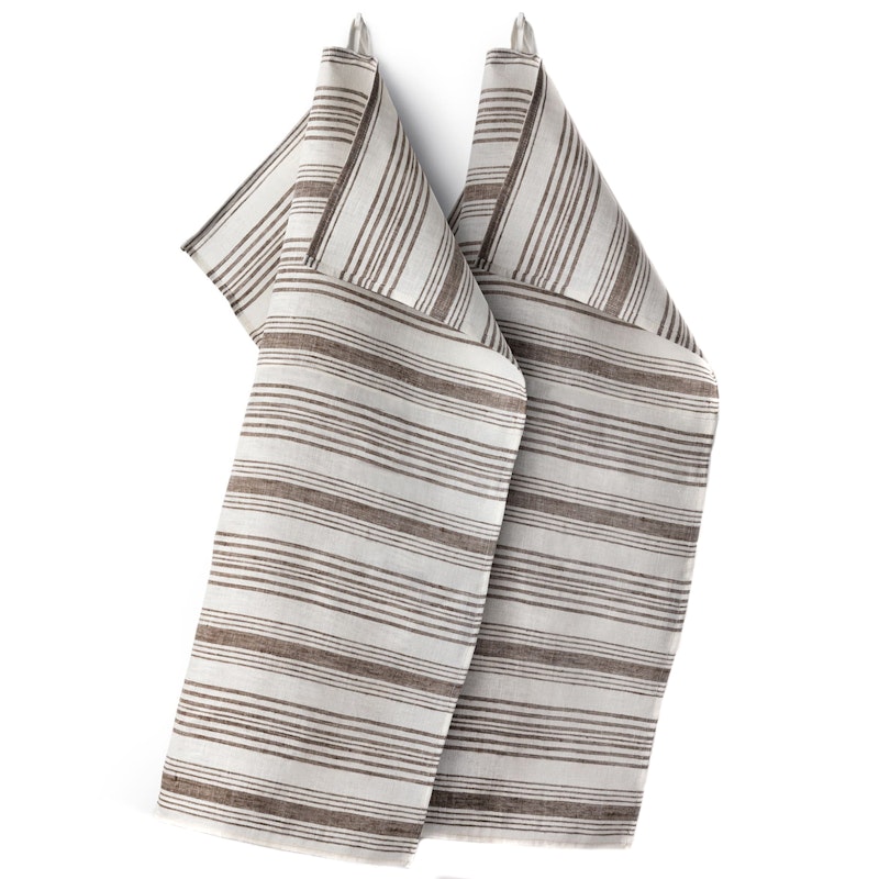 Gästabud Towel Linen 50x70 cm 2-pack, Brown