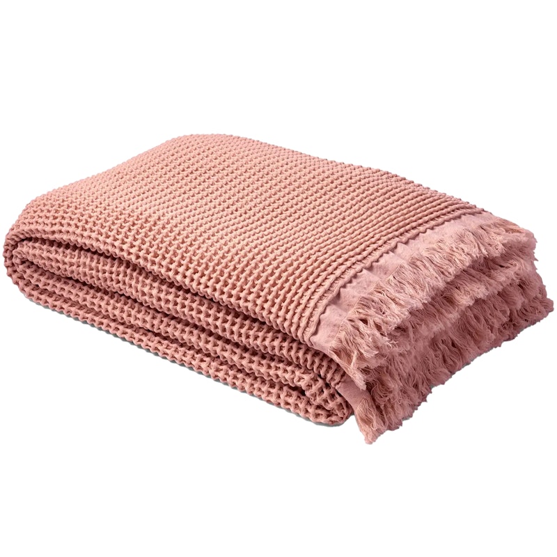 Våffla Throw 130x200 cm, Dusty Pink