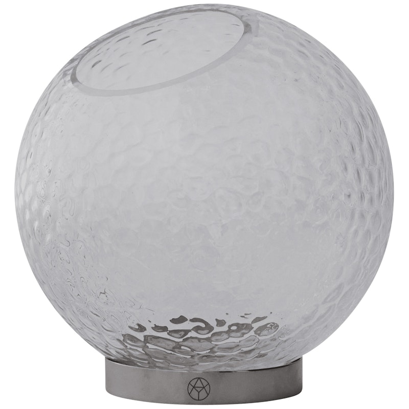 Globe Bubbles Vase Ø17 cm, Clear /  Silver