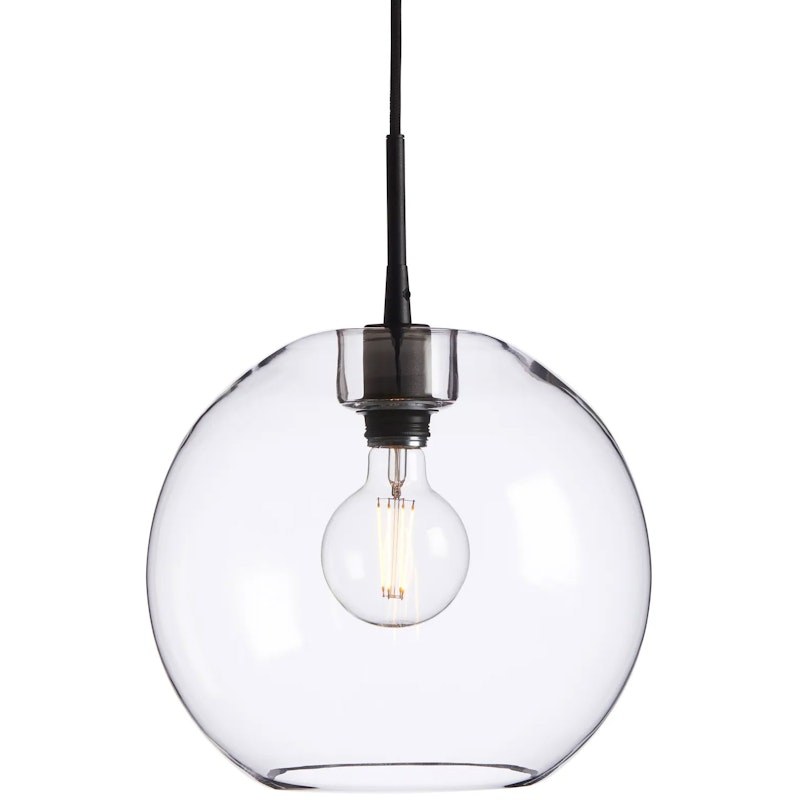 Gloria Pendant 320 mm, Black / Clear Glass