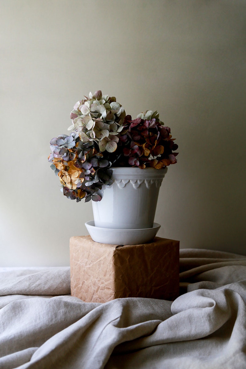 Copenhagen Pot With Saucer Mineral White, Ø11 cm | RoyalDesign