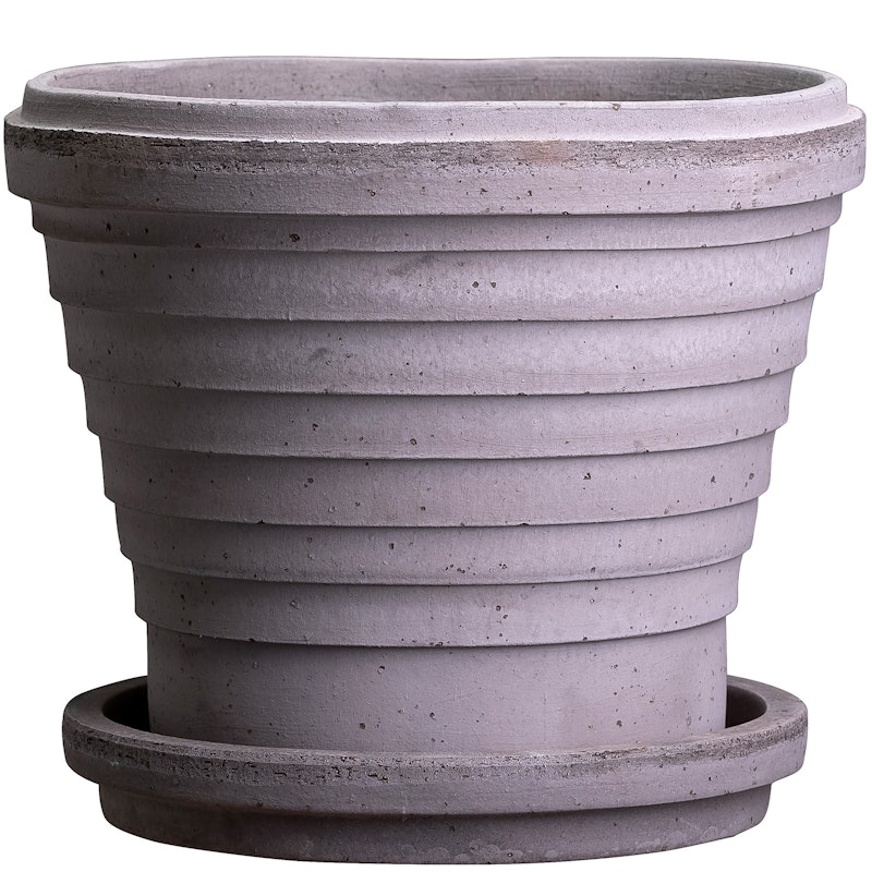 Planet Pot With Saucer Grey Ø21 cm