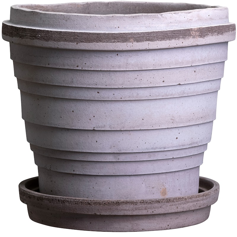 Planet Pot With Saucer Grey Ø25 cm