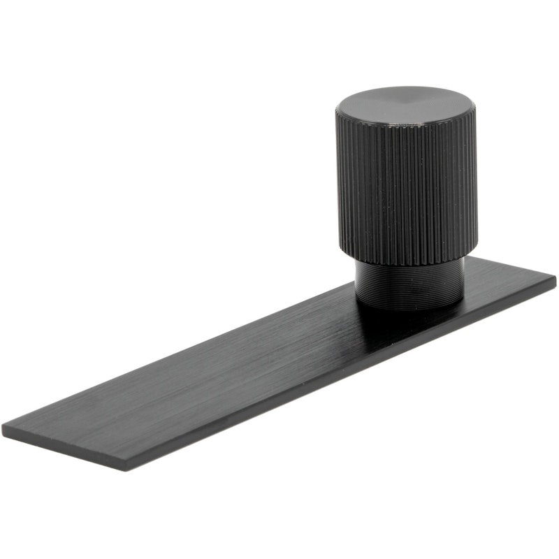 Arpa Knob With Plate 22 mm, Brushed Black