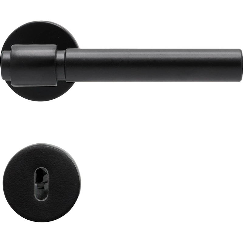 Helix 200 Plain Euro standard Door Handle, Matte Black