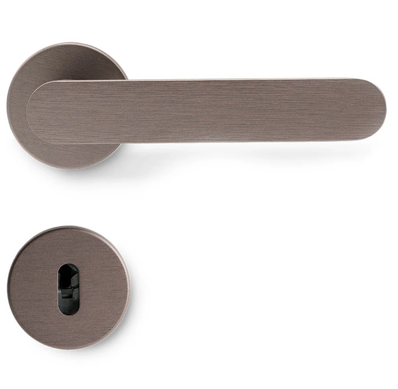 Vibe Plain Door Handle With Key Plate, Dark Bronze