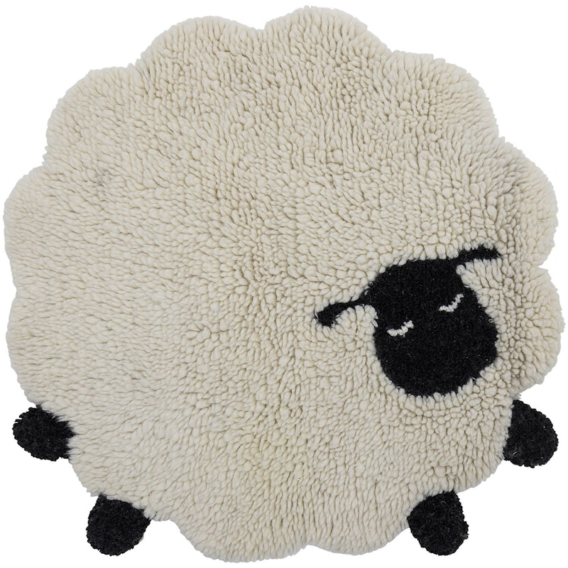 Dolly Rug Ø84 cm, Black/White