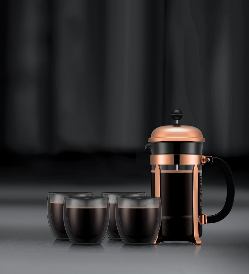 Chambord Coffee Maker Copper Small from Bodum RoyalDesign