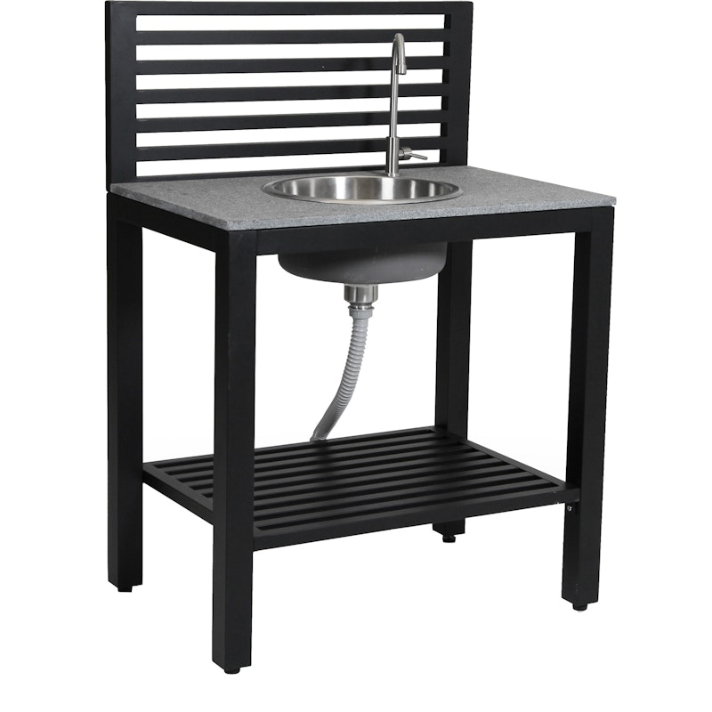 Bellac Outdoor Kitchen With Sink, Black