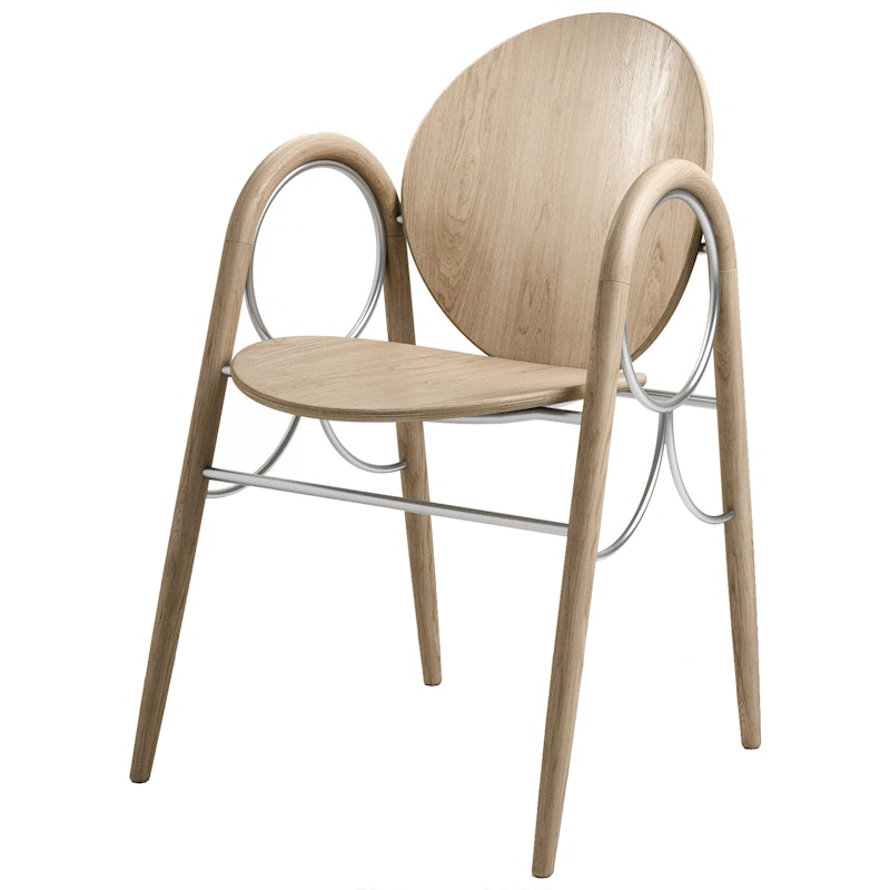 Arkade Armchair, White Oiled Oak