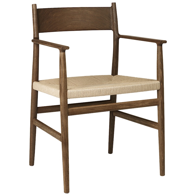 Arv Armchair With Woven Seat, Fumed Oak