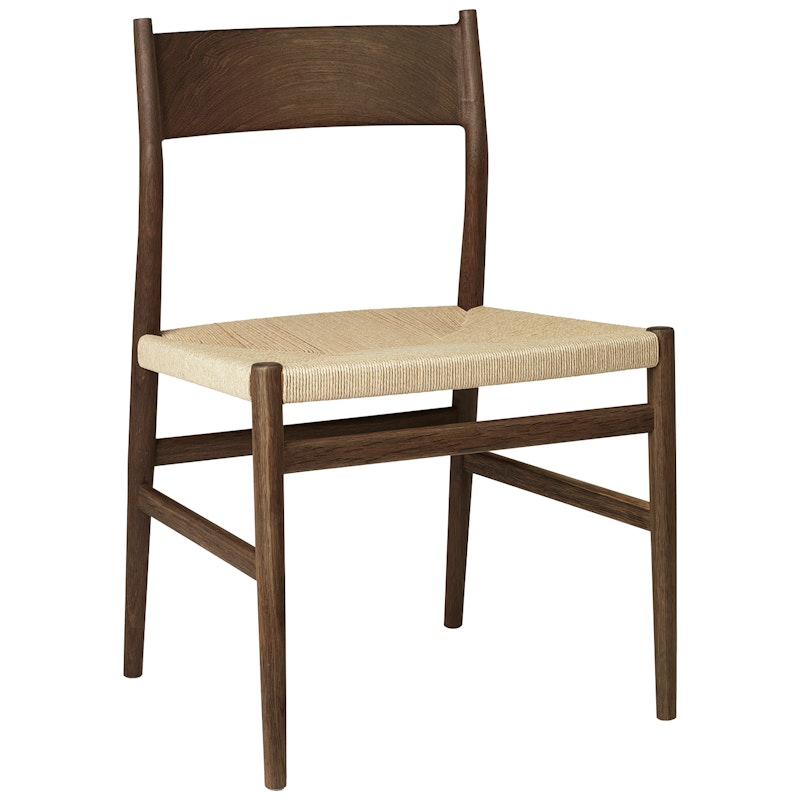 Arv Chair With Woven Seat, Fumed Oak