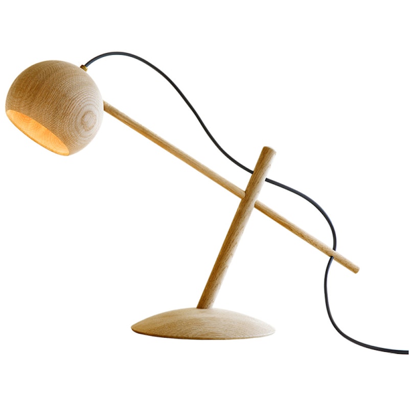 Lune Table Lamp, Oiled Oak