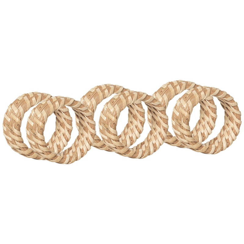 Gaia Napkin Rings 6-pack, Rattan