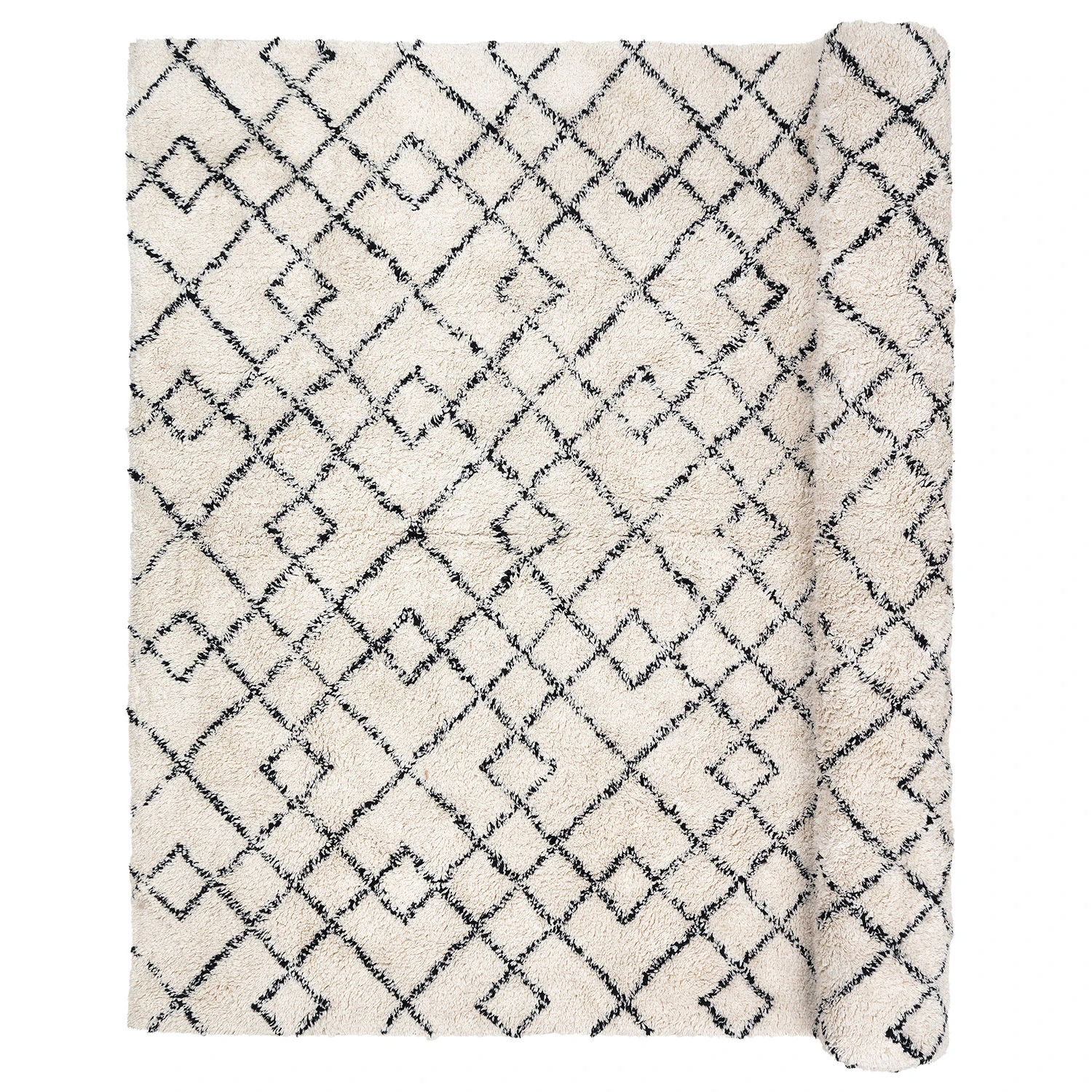 Janson Rug 200x300cm, Ivory/Black from Broste Copenhagen | RoyalDesign