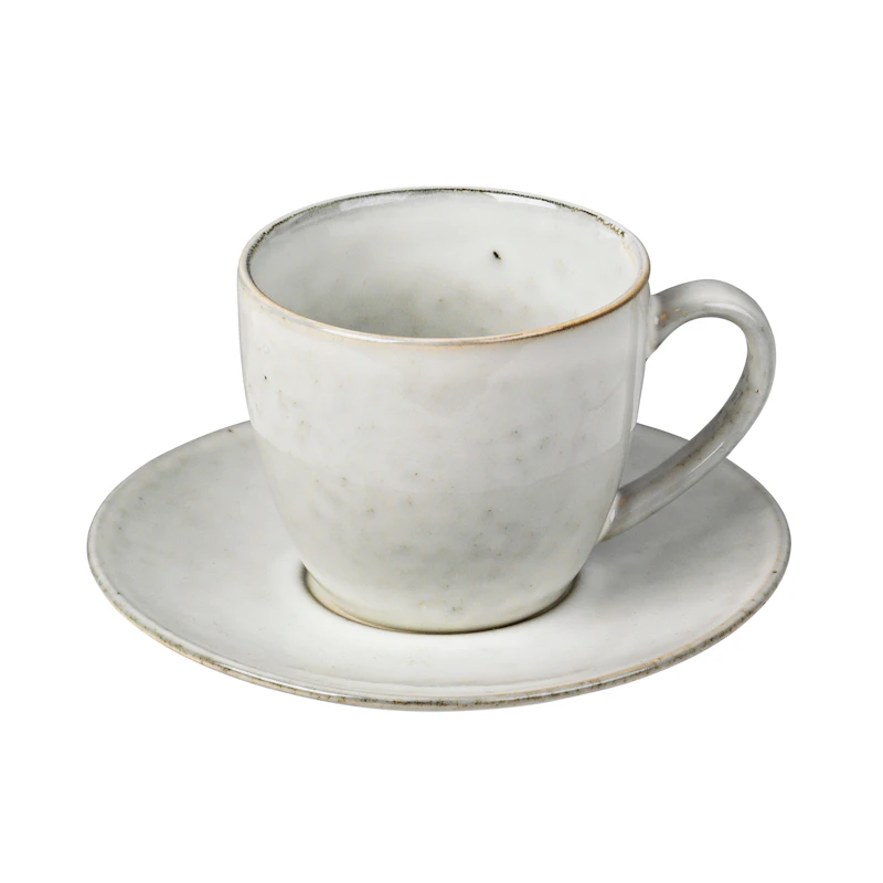 Nordic Sand Cup With Saucer 15 cl, Sand