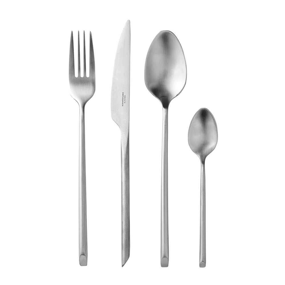 Sletten Cutlery, 16-pieces, Satin from Broste Copenhagen | RoyalDesign