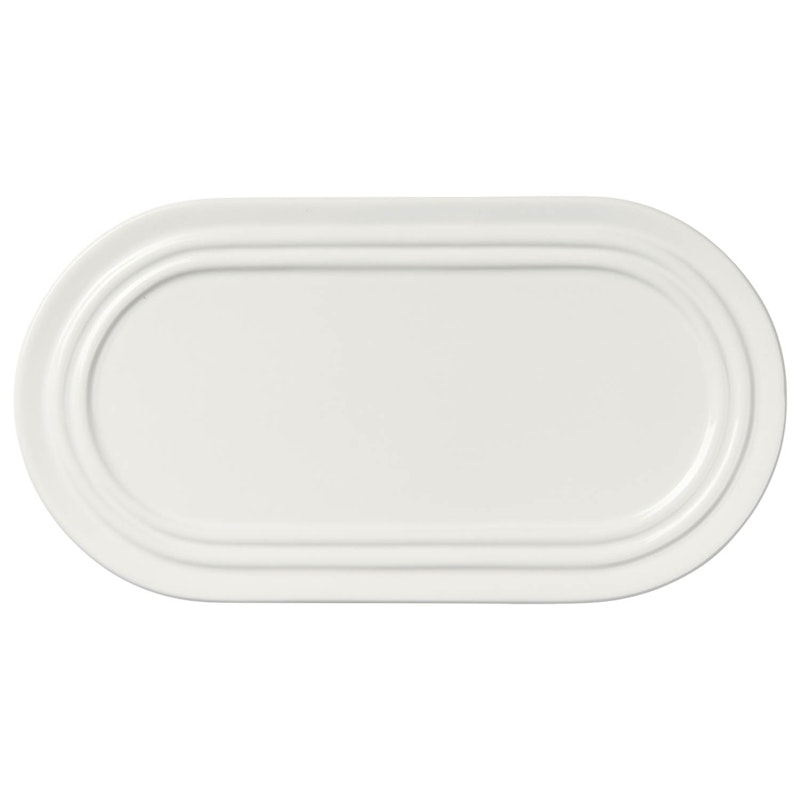 Stevns Oval Plate Chalk White, 27,5 cm