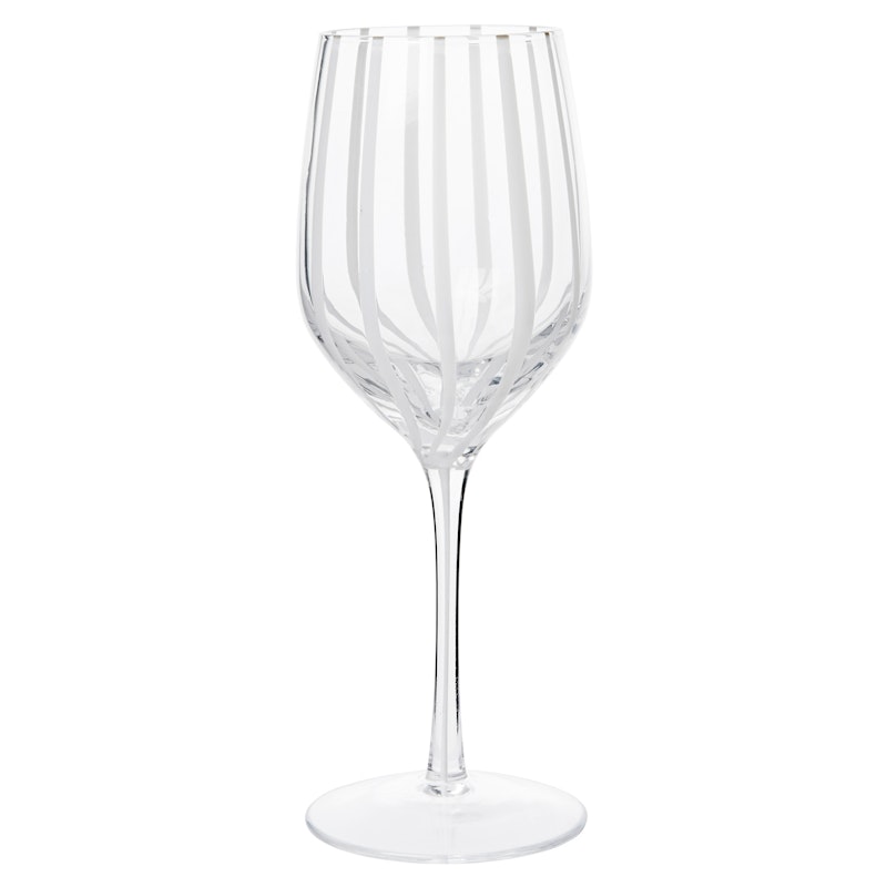 Striped White Wine Glass, 35 cl