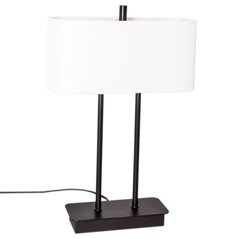 Luton Table Lamp H56 cm, Black / White