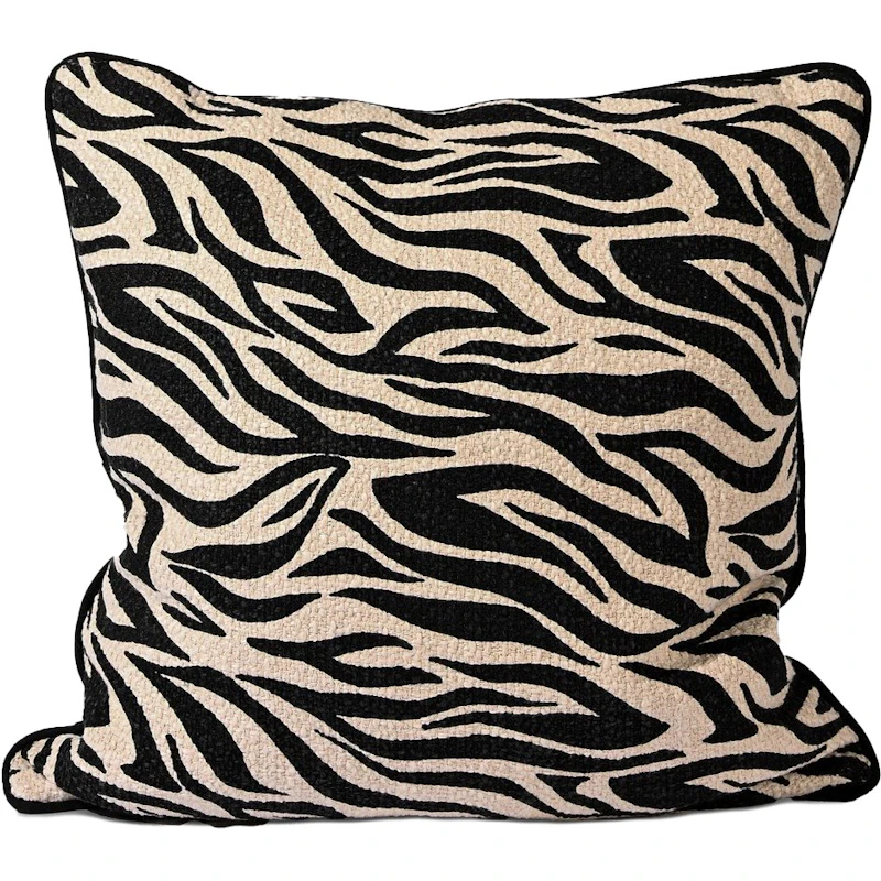 Anima Zebra Cushion 50x50 cm, Black