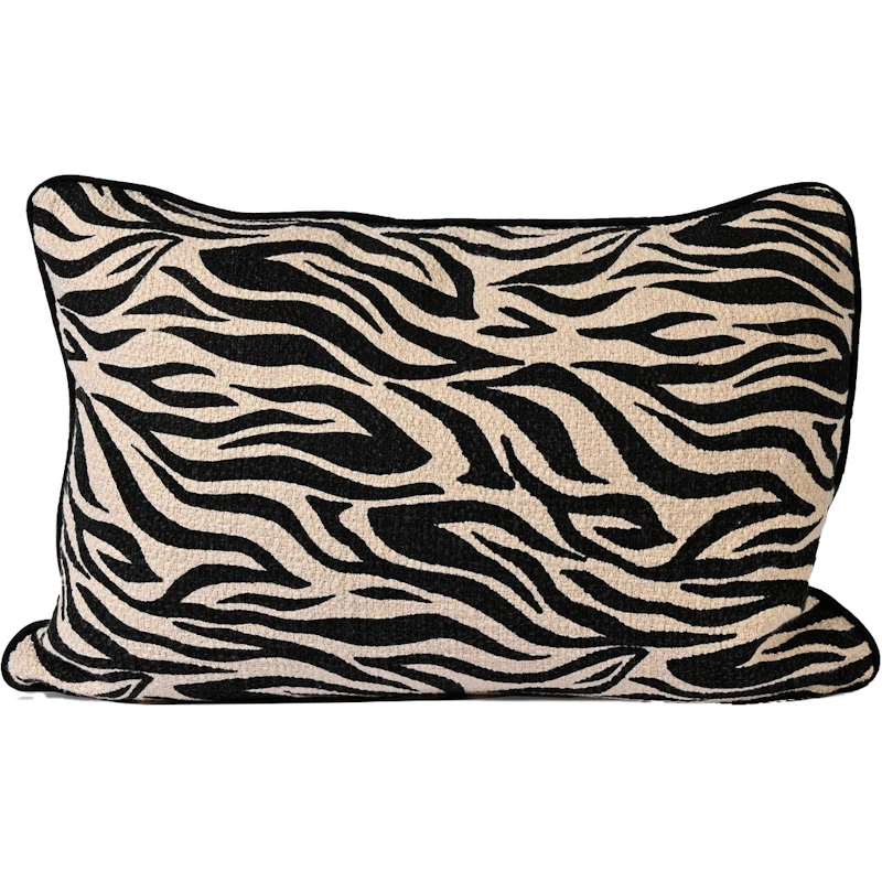 Anima Zebra Cushion 40x60 cm, Black