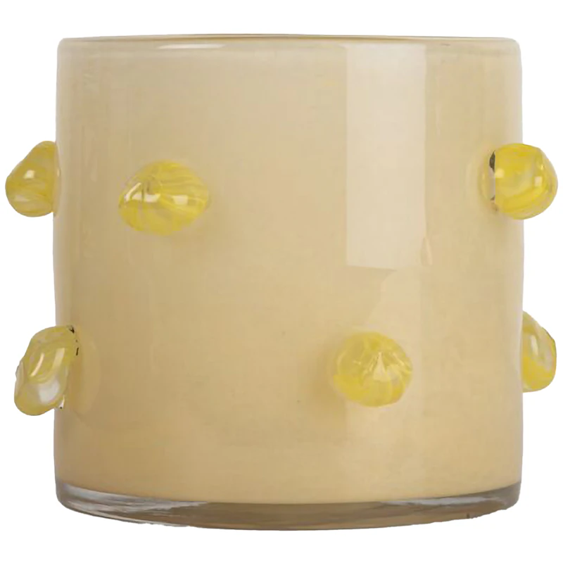 Arlo Candle Holder M, Beige / Yellow