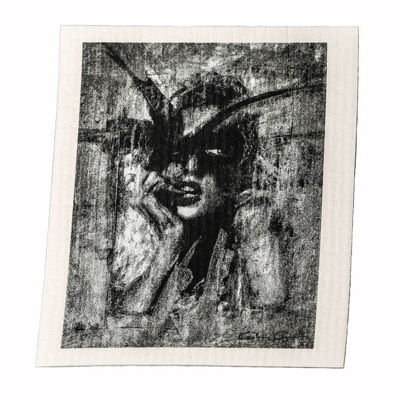 Looking For You Dishcloth, White