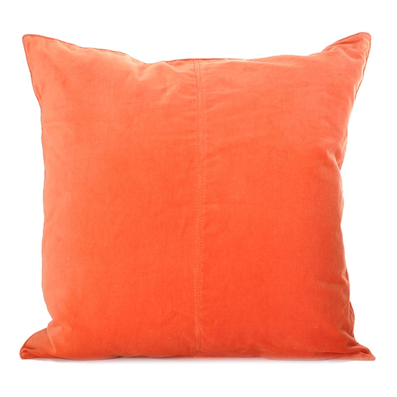 Velvet Cushion Cover 50x50 cm, Orange