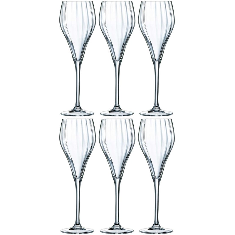 Symétrie Champagne Glass 16 cl Transparent, 6-pack