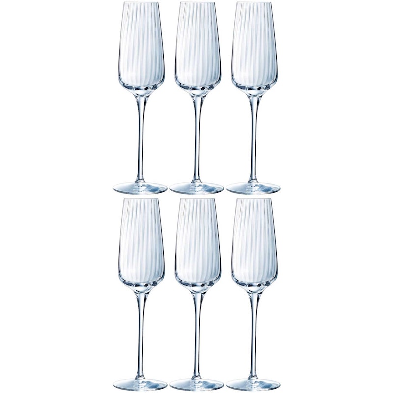 Symétrie Champagne Glass 21 cl Transparent, 6-pack