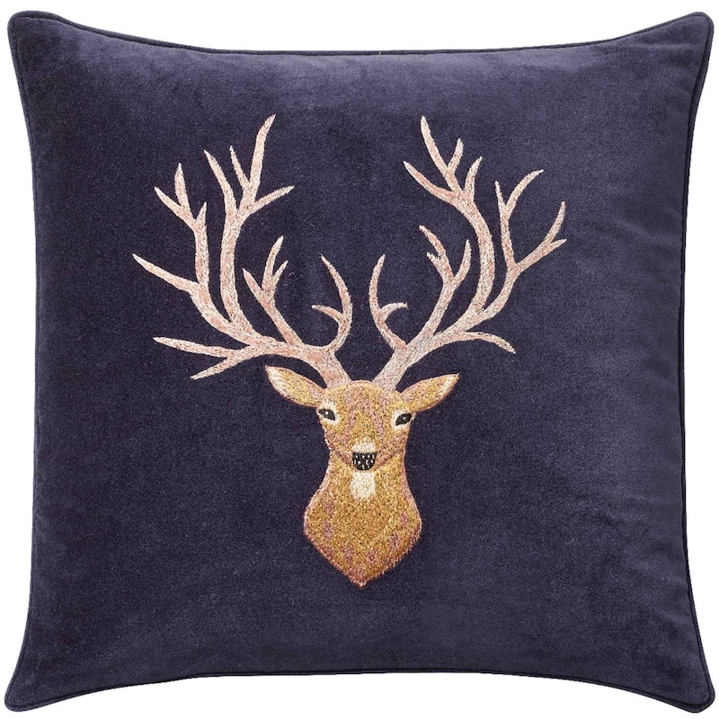 Reindeer Cushion Cover 50x50 cm, Navy